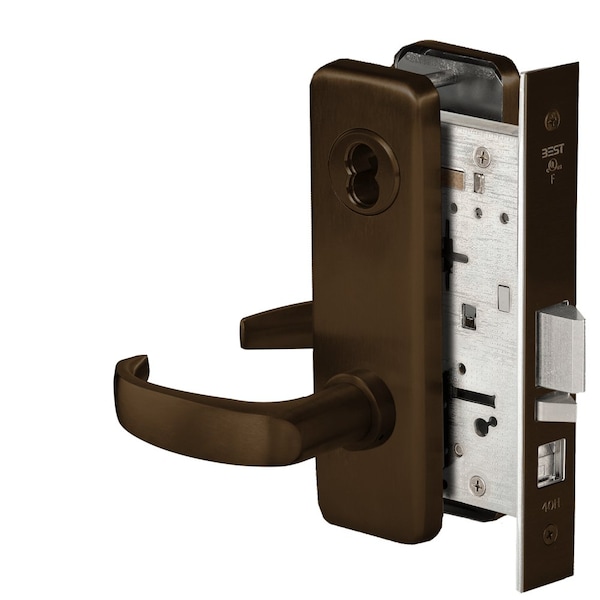 Best Grade 1 Office Mortise Lock, 14 Lever, J Escutcheon, SFIC Housing Less Core, Oil-Rubbed Bronze Finis 45H7A14J613 - main